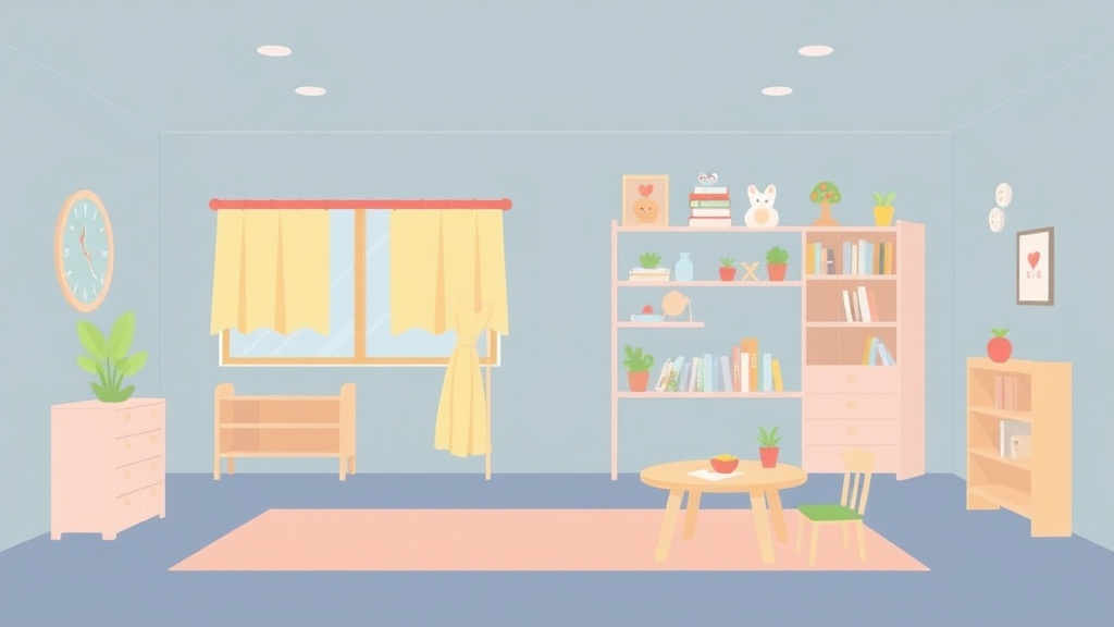 A professional illustration depicting childcare Facility Space Requirements in Kansas