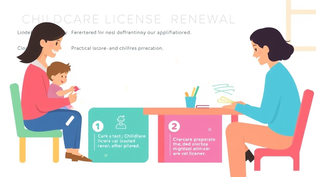 Action-oriented illustration showing how to apply childcare License Renewal in Maine: Requirements and Deadlines