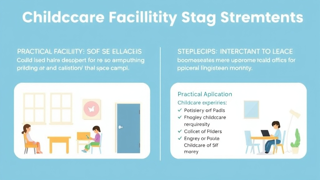 Process flow illustration for putting childcare Facility Space Requirements in Maine into action