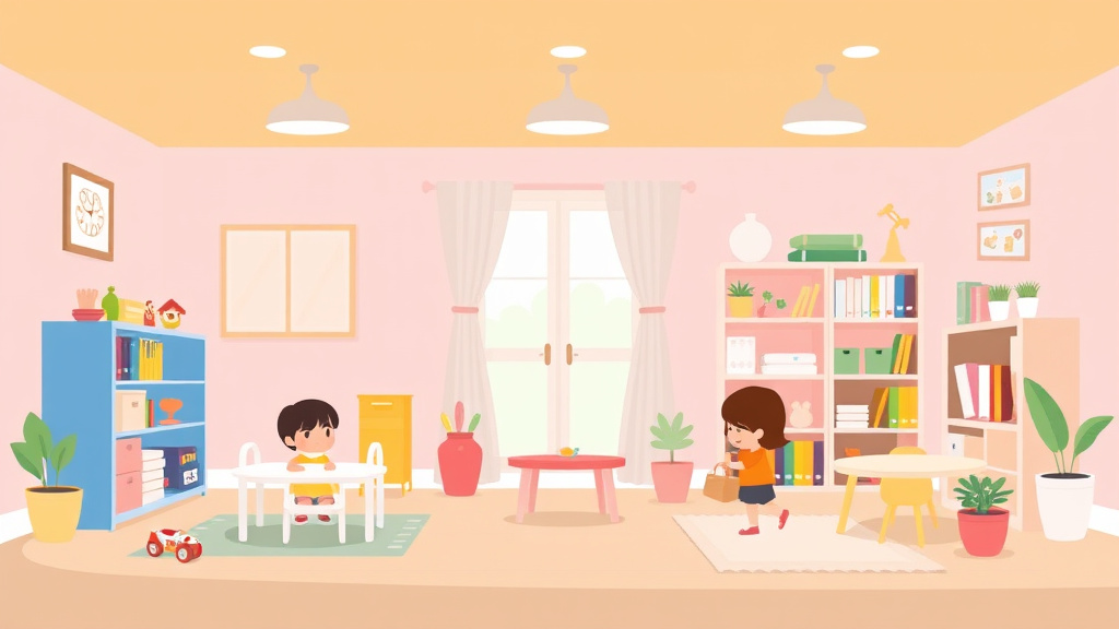 Conceptual diagram showing how childcare Facility Space Requirements in Maryland works in practice