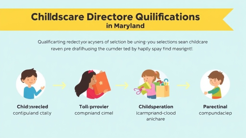 Action-oriented illustration showing how to apply childcare Director Qualifications in Maryland