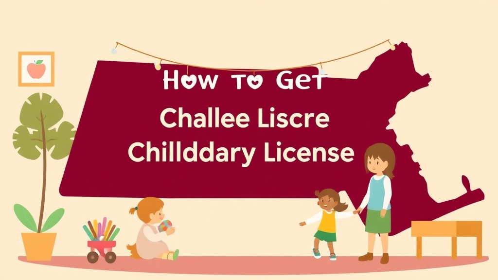Educational graphic covering the essentials of get a Childcare License in Massachusetts