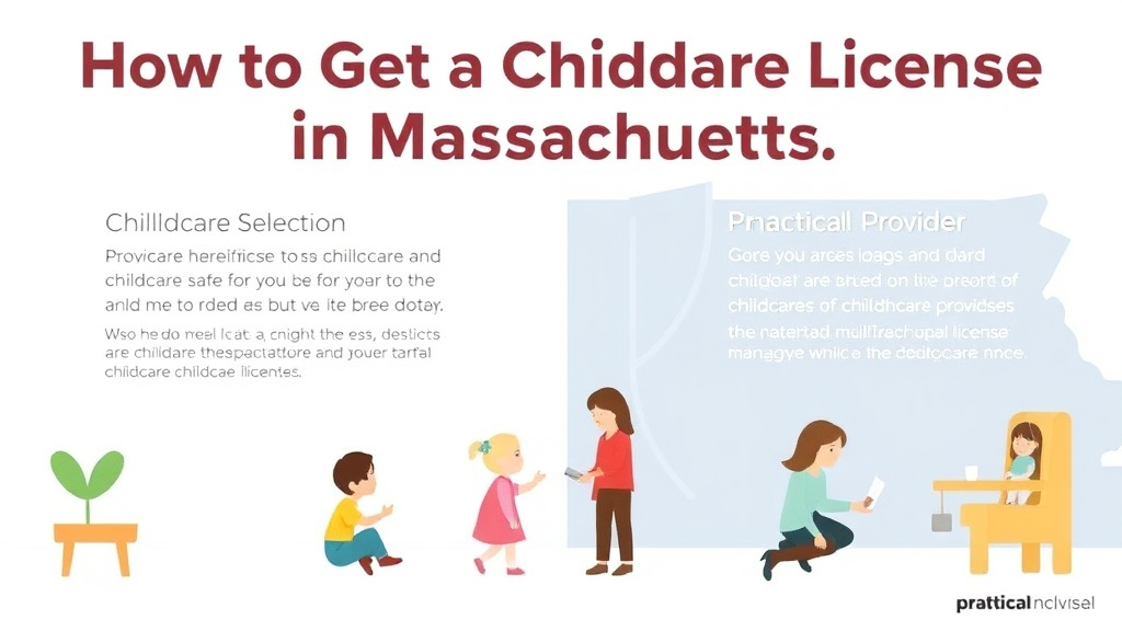 Practical checklist visual for get a Childcare License in Massachusetts