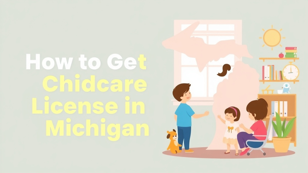 Visual overview of get a Childcare License in Michigan with key concepts highlighted
