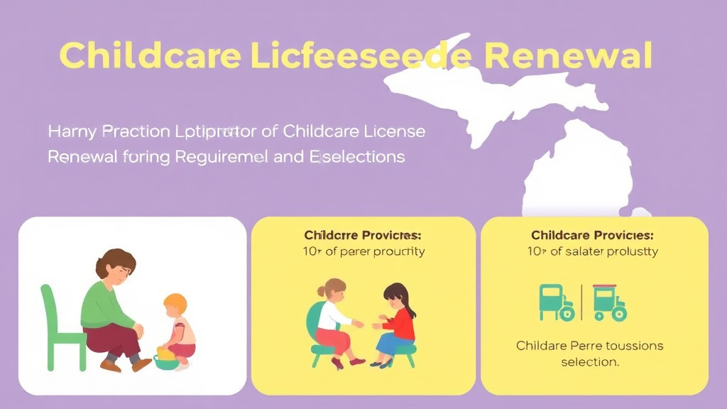 Process flow illustration for putting childcare License Renewal in Michigan: Requirements and Deadlines into action
