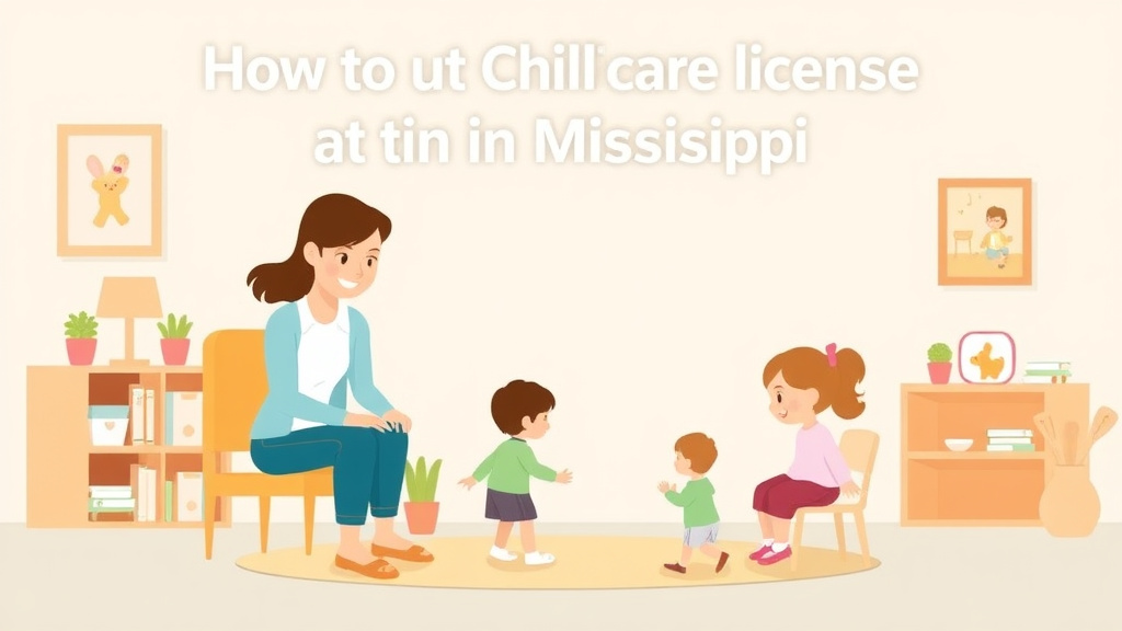 Illustration breaking down the fundamentals of get a Childcare License in Mississippi