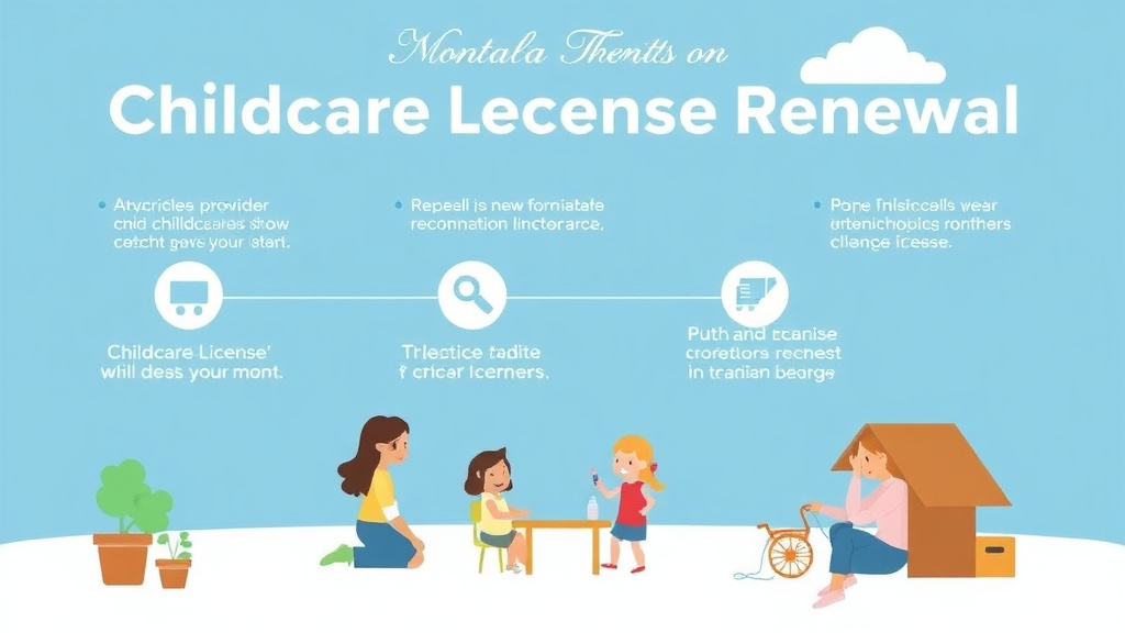 Practical workflow diagram for childcare License Renewal in Montana: Requirements and Deadlines