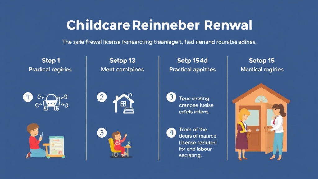 Action-oriented illustration showing how to apply childcare License Renewal in Nevada: Requirements and Deadlines