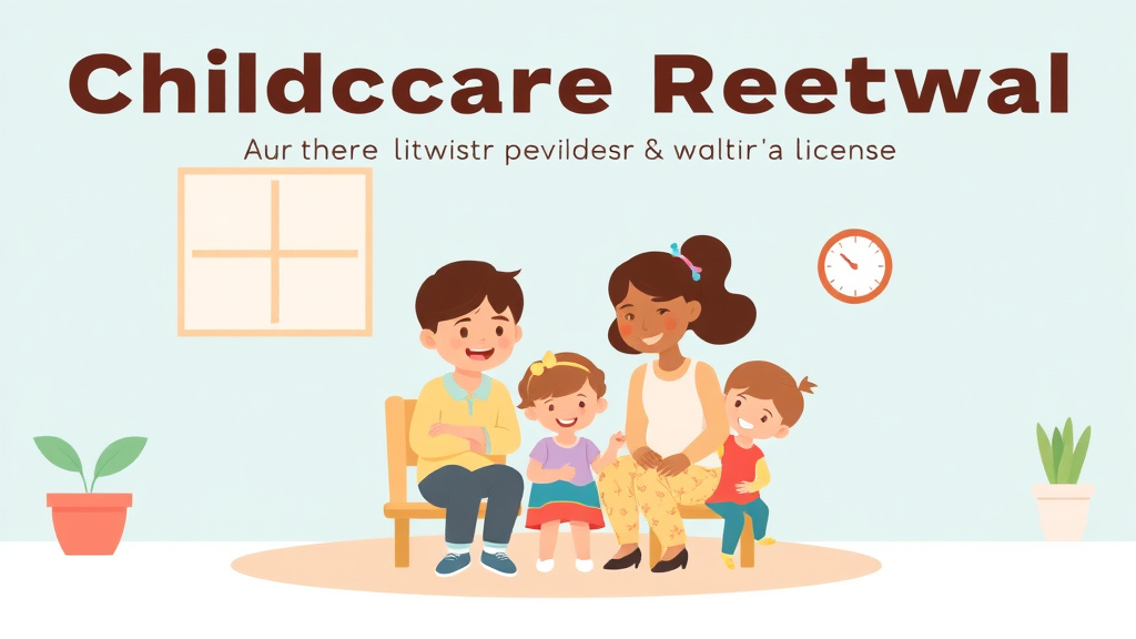 A professional illustration depicting childcare License Renewal in New Jersey: Requirements and Deadlines