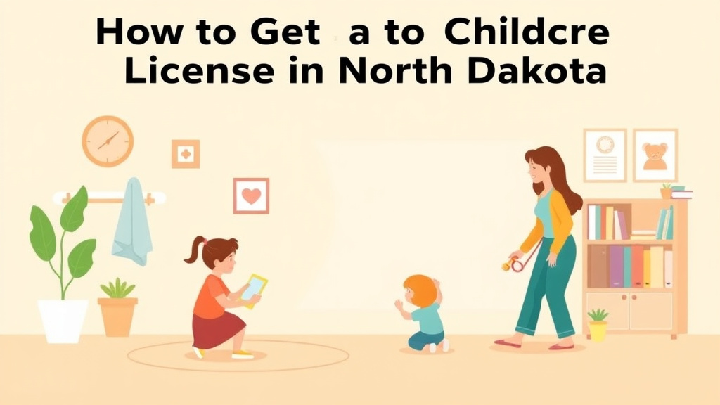 Visual overview of get a Childcare License in North Dakota with key concepts highlighted