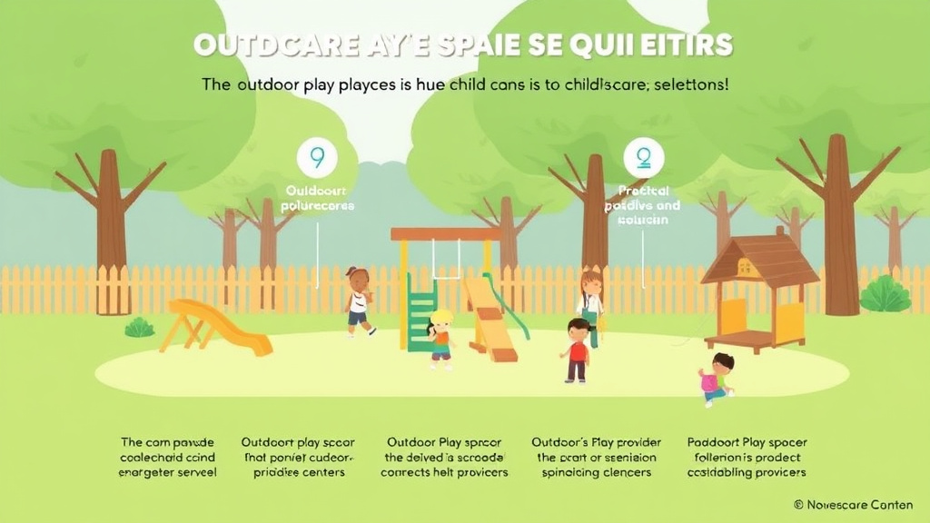 Hands-on guide visualization for outdoor Play Space Requirements for Childcare Centers