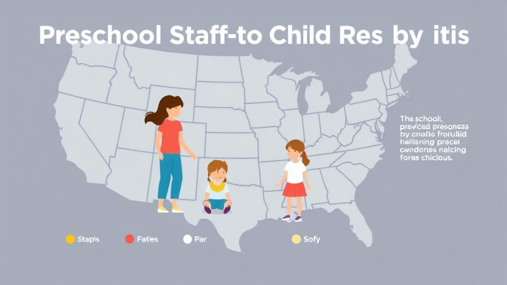 Real-world application diagram for preschool Staff-to-Child Ratios by State