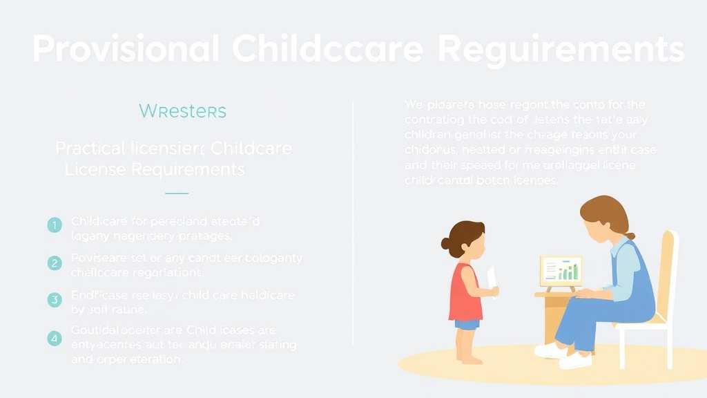 Hands-on guide visualization for provisional Childcare License Requirements