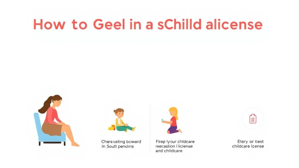 Action-oriented illustration showing how to apply get a Childcare License in South Dakota