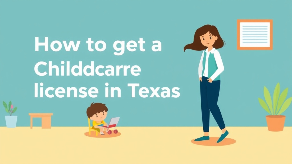 Educational graphic covering the essentials of get a Childcare License in Texas