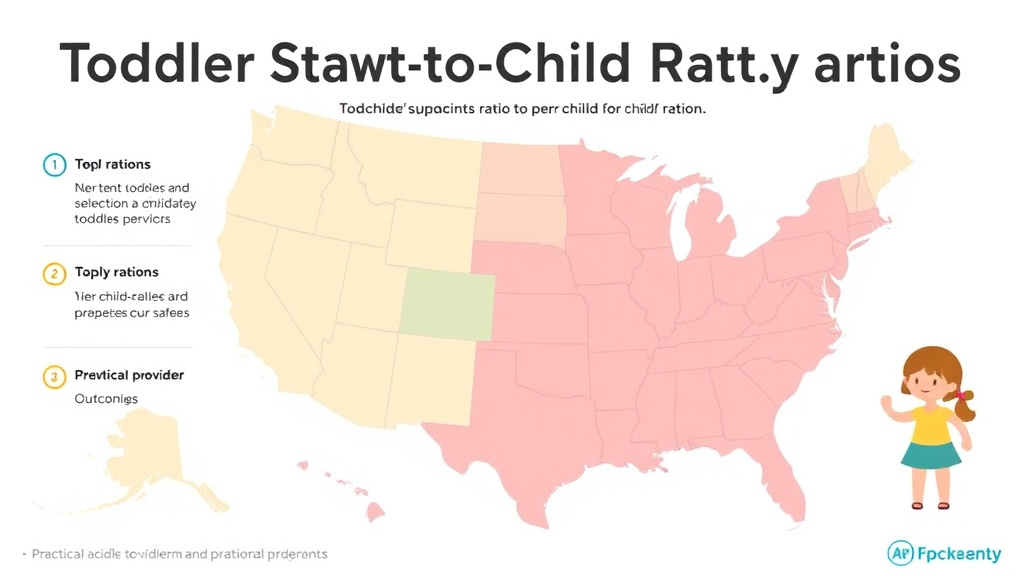 Action-oriented illustration showing how to apply toddler Staff-to-Child Ratios by State
