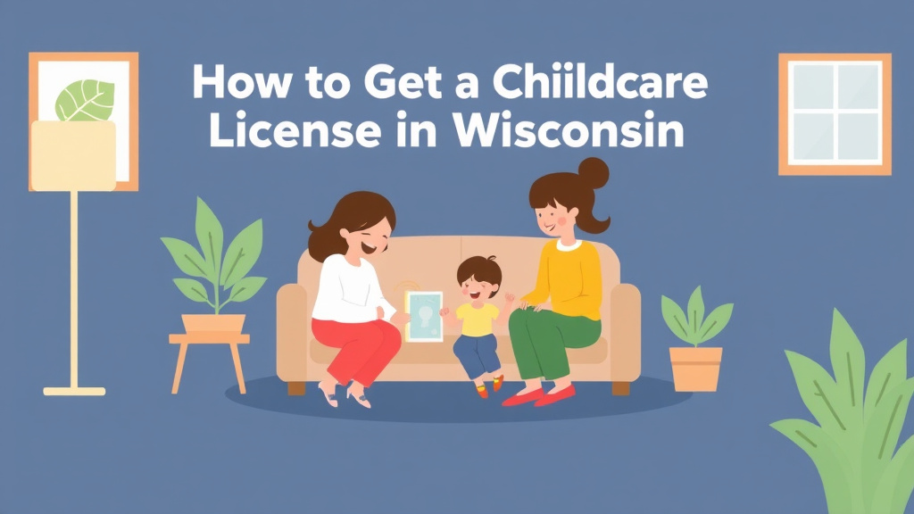 Educational graphic covering the essentials of get a Childcare License in Wisconsin