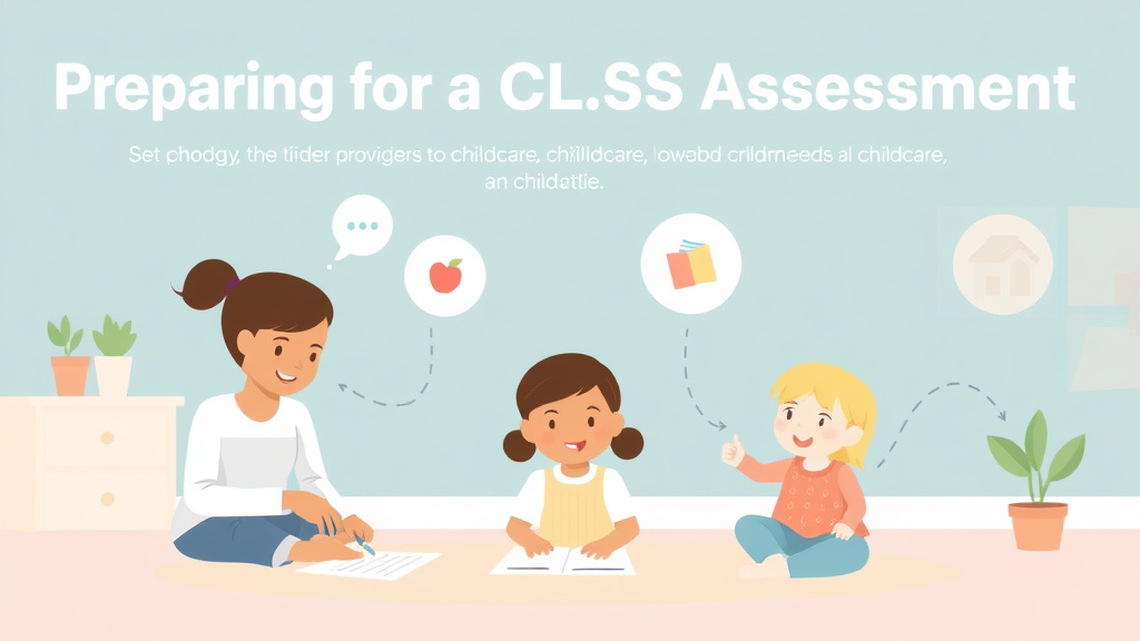 Process flow illustration for putting preparing for a CLASS Assessment in Childcare into action
