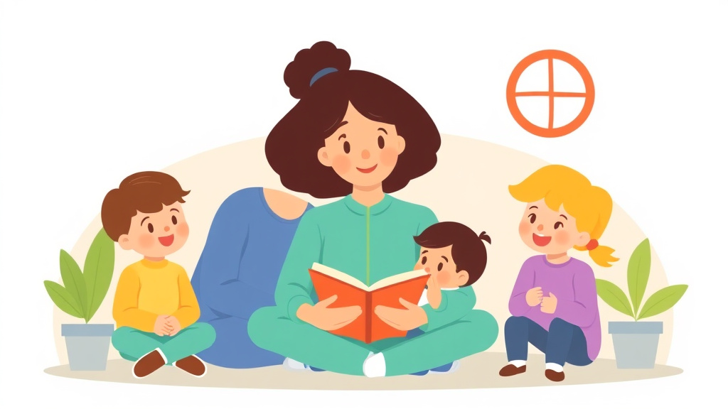 Educational graphic covering the essentials of continuous Quality Improvement Plans for Childcare