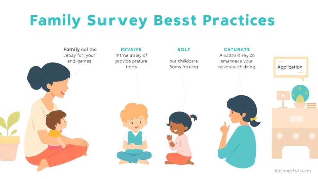 Real-world application diagram for family Survey Best Practices for Childcare Programs