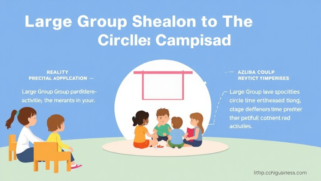 Action-oriented illustration showing how to apply large Group Activities and Circle Time Quality