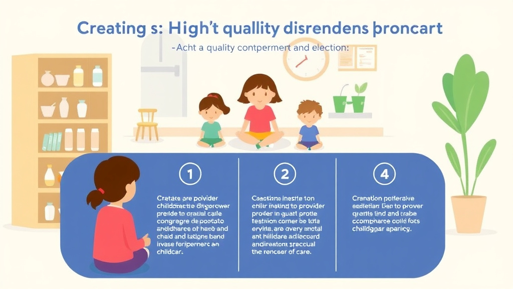 Action-oriented illustration showing how to apply creating High-Quality Learning Environments in Childcare