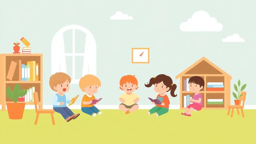 Educational graphic covering the essentials of early Literacy Programming for Childcare Centers