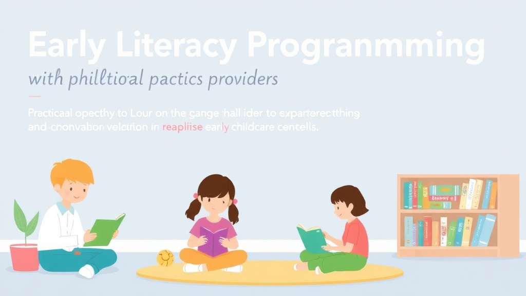 Practical checklist visual for early Literacy Programming for Childcare Centers