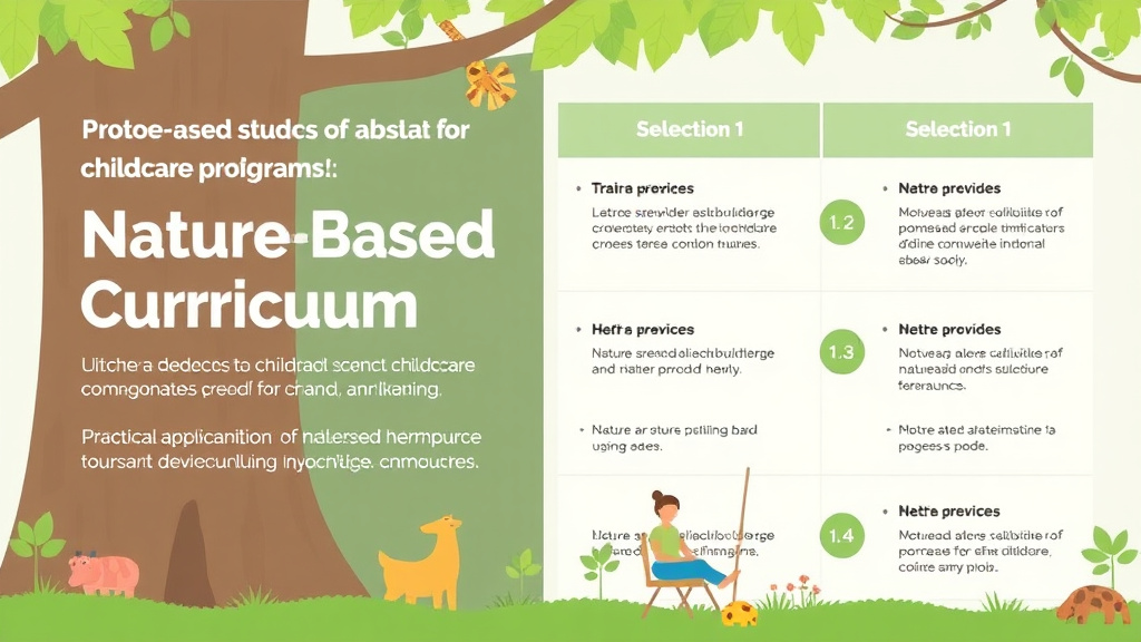 Practical workflow diagram for nature-Based Curriculum for Childcare Programs