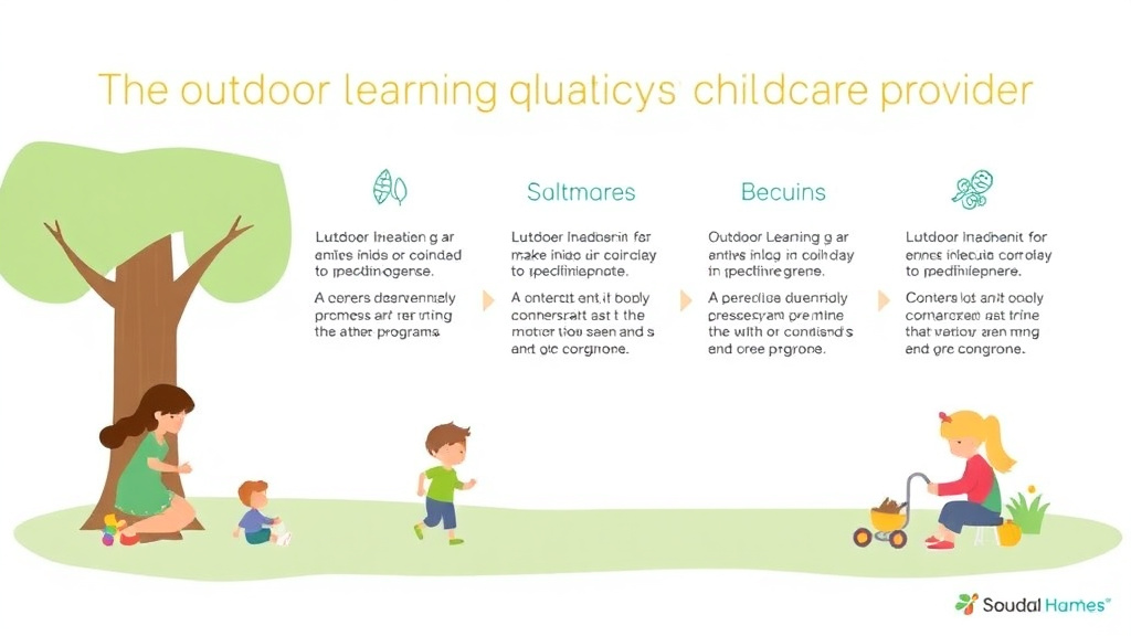 Process flow illustration for putting outdoor Learning Quality for Childcare Programs into action