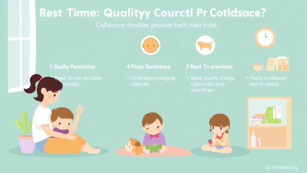 Practical checklist visual for rest Time Quality and Practices in Childcare