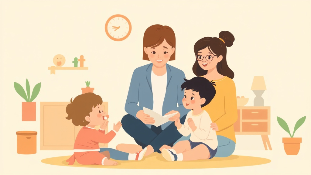 Illustration breaking down the fundamentals of improving Teacher-Child Interactions in Childcare