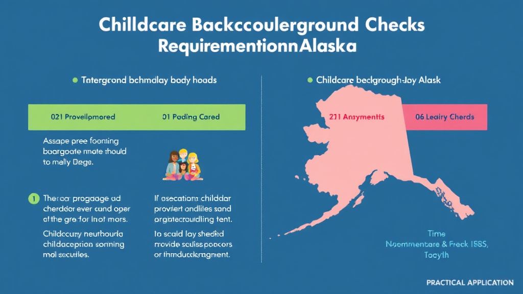 Action-oriented illustration showing how to apply childcare Background Check Requirements in Alaska