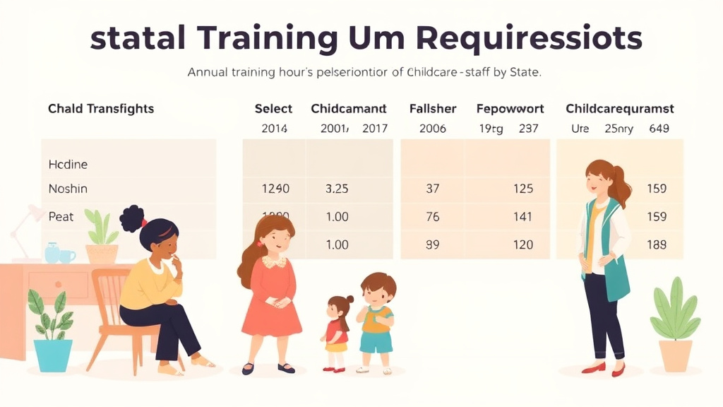 Conceptual diagram showing how annual Training Hour Requirements for Childcare Staff by State works in practice