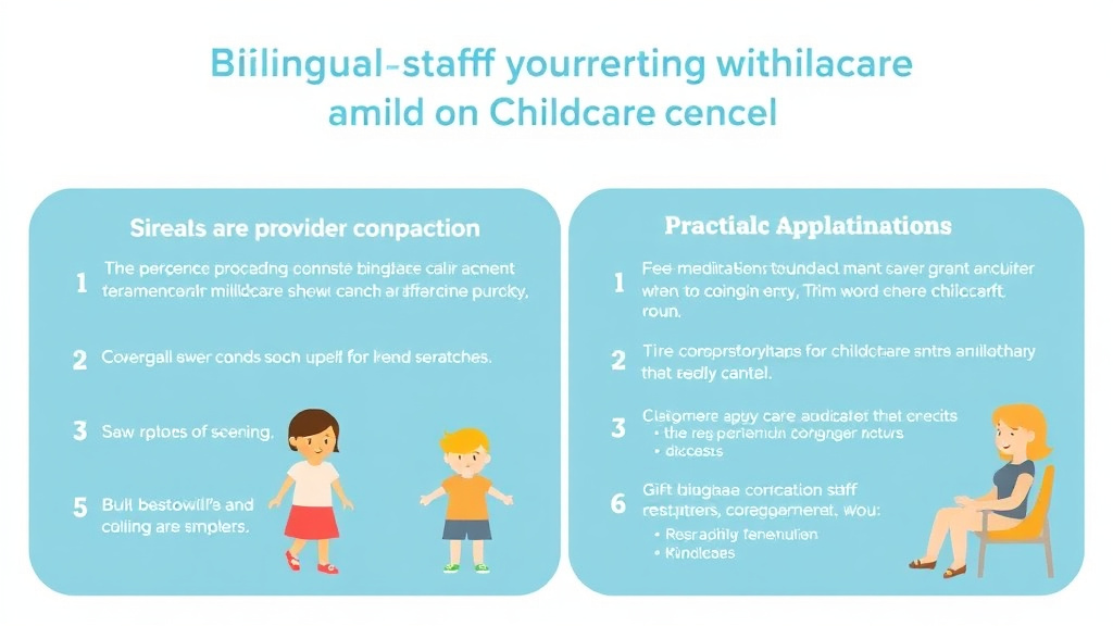 Practical checklist visual for bilingual Staff Requirements in Childcare Centers