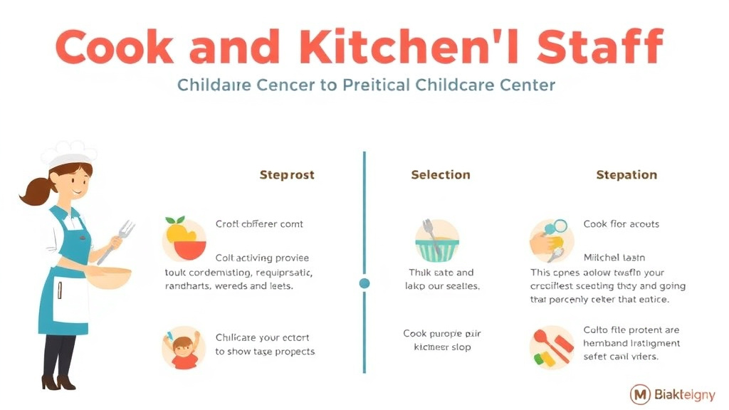 Hands-on guide visualization for cook and Kitchen Staff Requirements for Childcare Centers