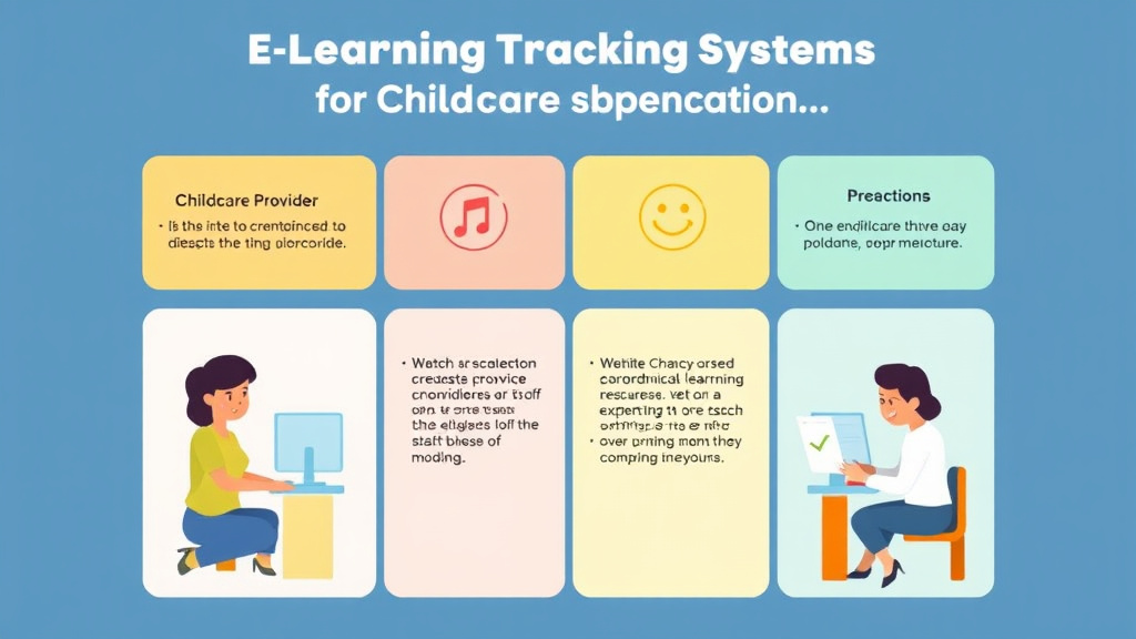 Process flow illustration for putting e-Learning Tracking Systems for Childcare Staff into action