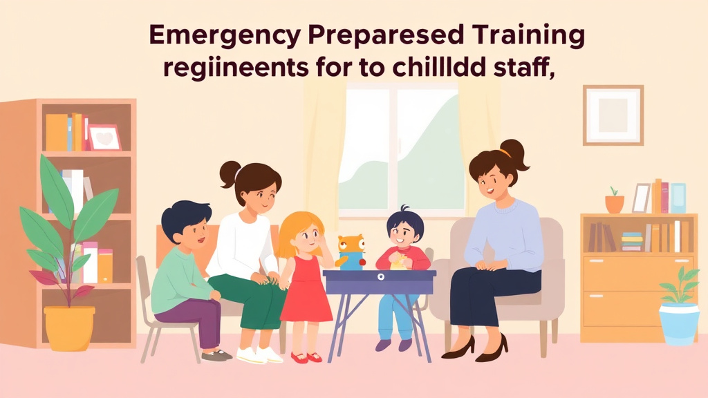 Illustration breaking down the fundamentals of emergency Preparedness Training Requirements for Childcare Staff