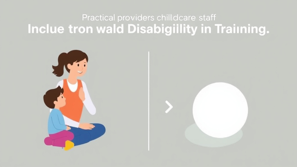Real-world application diagram for inclusion and Disability Training for Childcare Staff