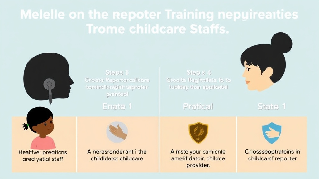 Step-by-step visual guide for implementing mandated Reporter Training Requirements for Childcare Staff