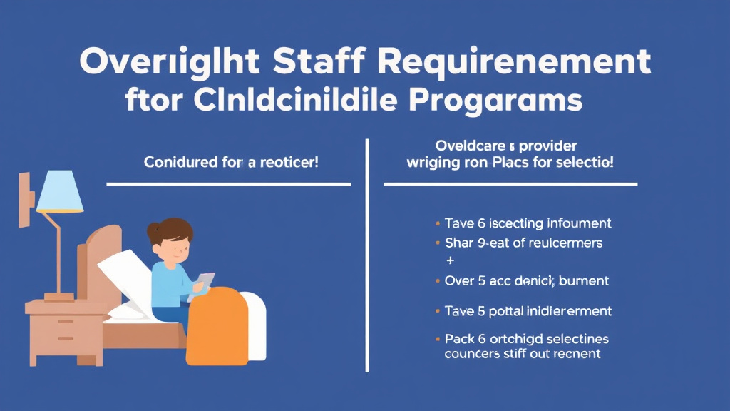 Real-world application diagram for overnight Staff Requirements for Childcare Programs