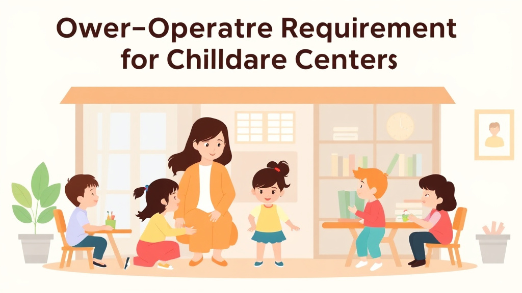 Educational graphic covering the essentials of owner-Operator Requirements for Childcare Centers