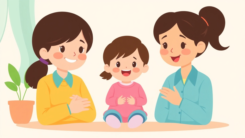 A professional illustration depicting child Abuse Prevention Training for Childcare Staff