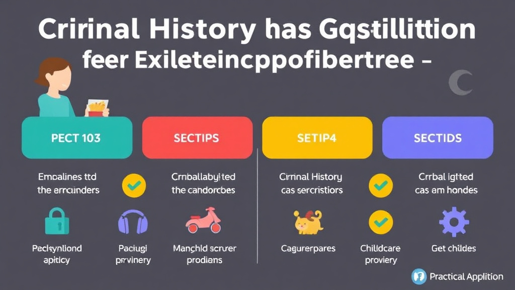 Practical checklist visual for criminal History Disqualifiers for Childcare Employment