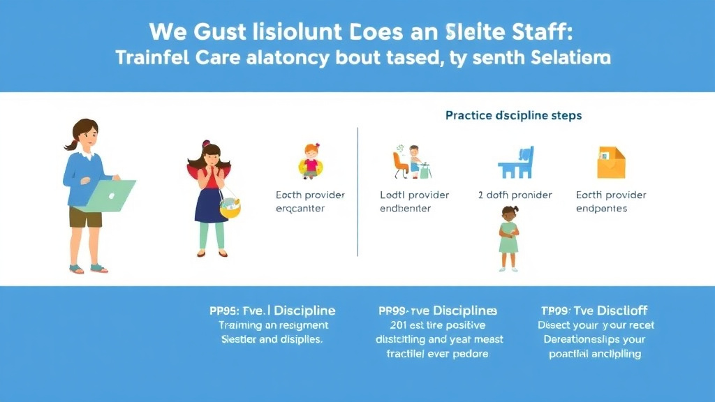 Step-by-step visual guide for implementing positive Discipline Training Requirements for Childcare Staff