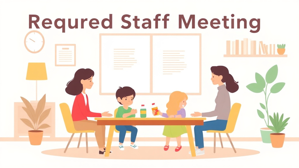 Conceptual diagram showing how required Staff Meeting Topics for Childcare Centers works in practice