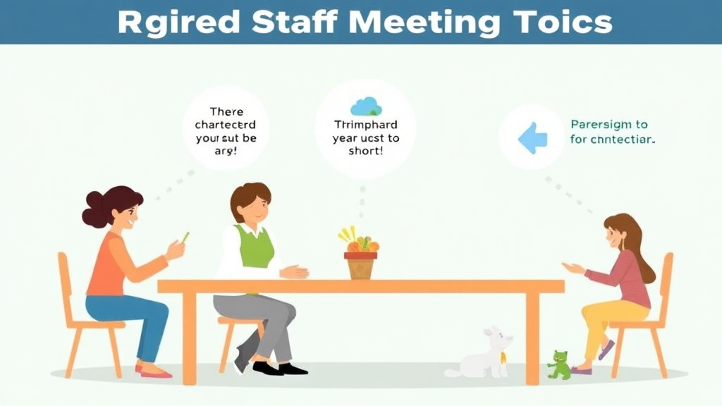 Step-by-step visual guide for implementing required Staff Meeting Topics for Childcare Centers