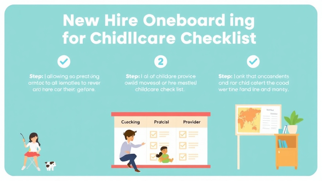 Practical checklist visual for new Hire Onboarding Checklist for Childcare Centers