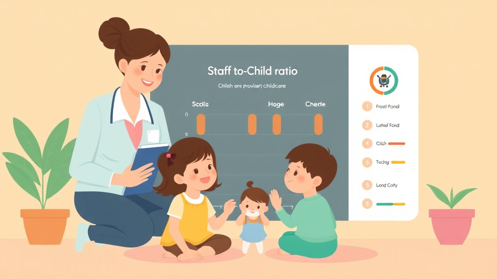 Visual overview of staff-to-Child Ratio Tracking Tools for Childcare with key concepts highlighted