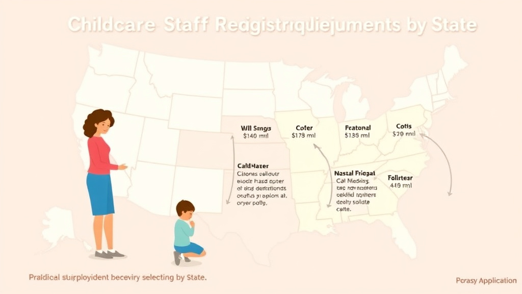 Action-oriented illustration showing how to apply childcare Staff Registry Requirements by State